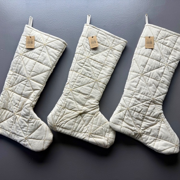 Set of 3 Woven Linen Stockings by Creative Co-op - Picture 4 of 6